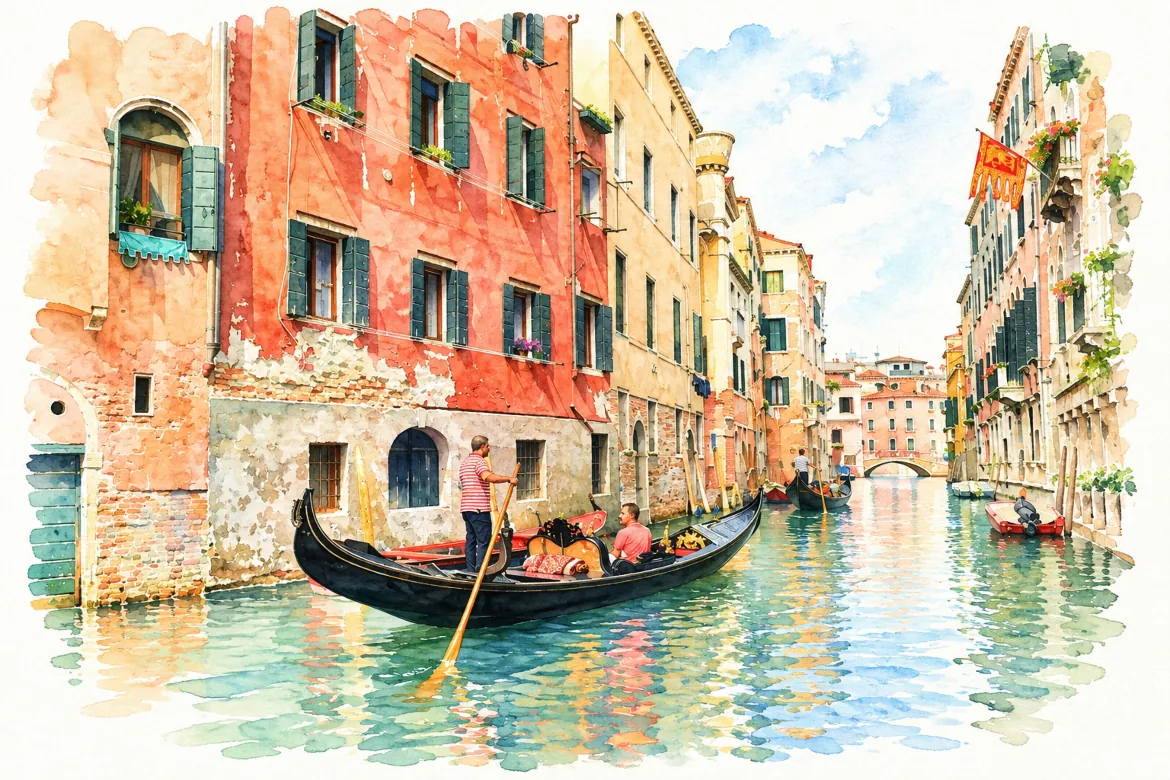 Why a Gondola Goes Straight with Just One Oar